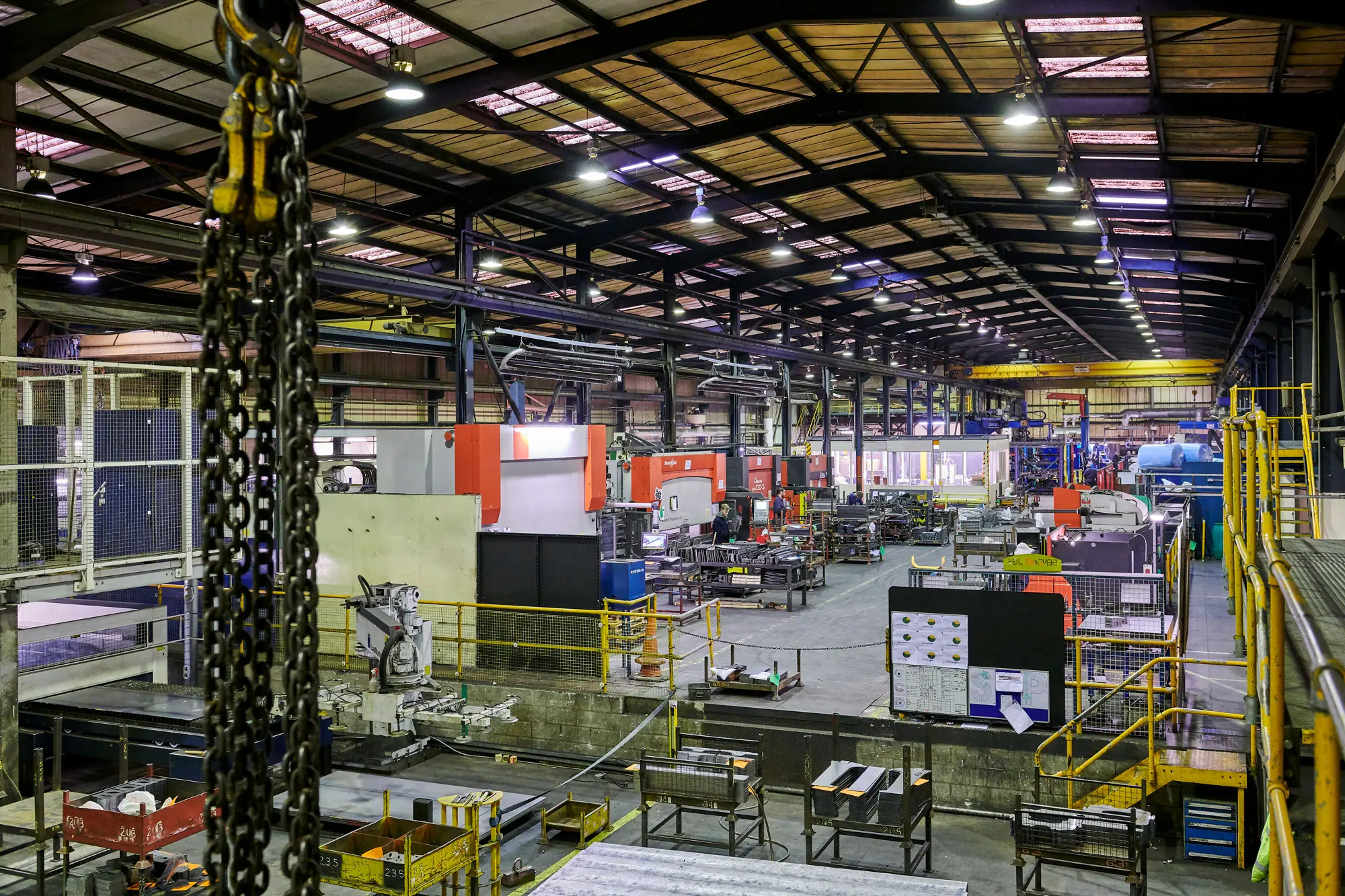 Newfield's main fabrication hall in Sandbach